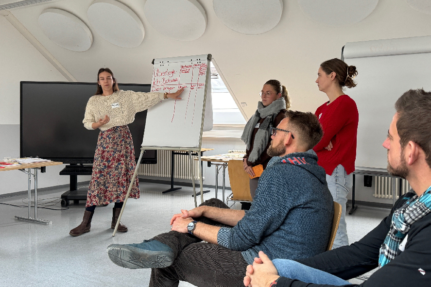 Während der Fortbildung werden ausgewählte Unterrichtseinheiten aus dem Programmhandbuch durchgeführt und reflektiert.