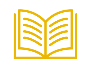Stilisierter Icon eines aufgeschlagenen Buchs