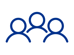 Stilisierter Icon einer Gruppe aus 3 Personen